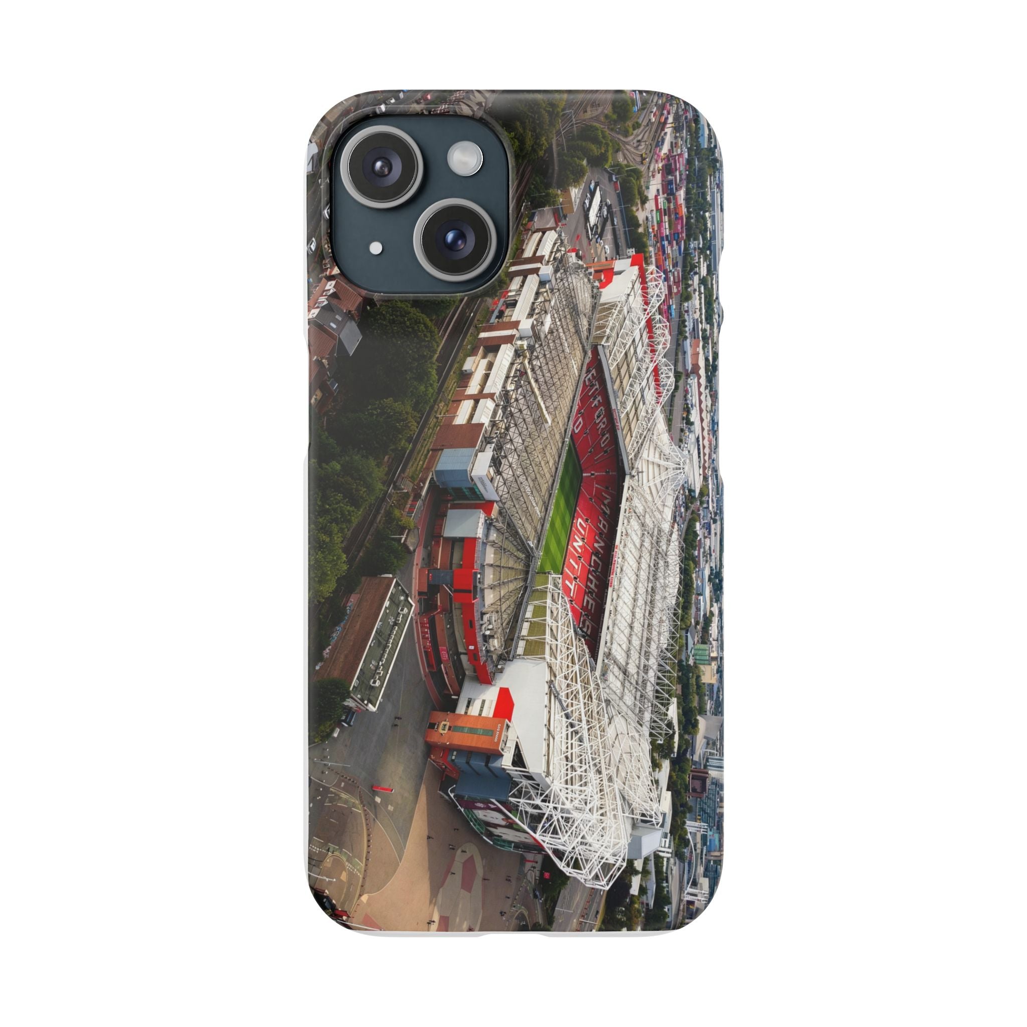 Manchester United, Old Trafford Print Phone Case.