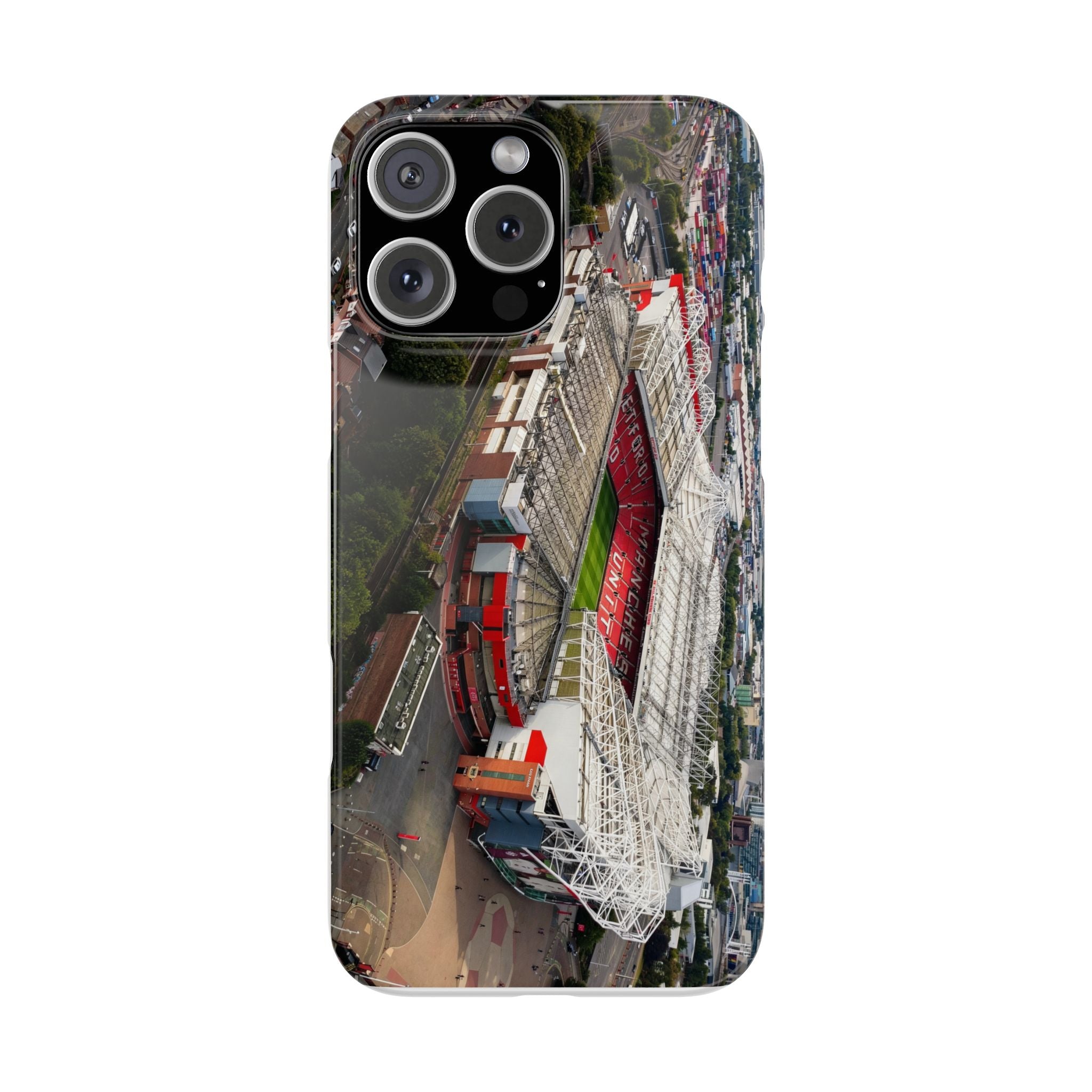 Manchester United, Old Trafford Print Phone Case.