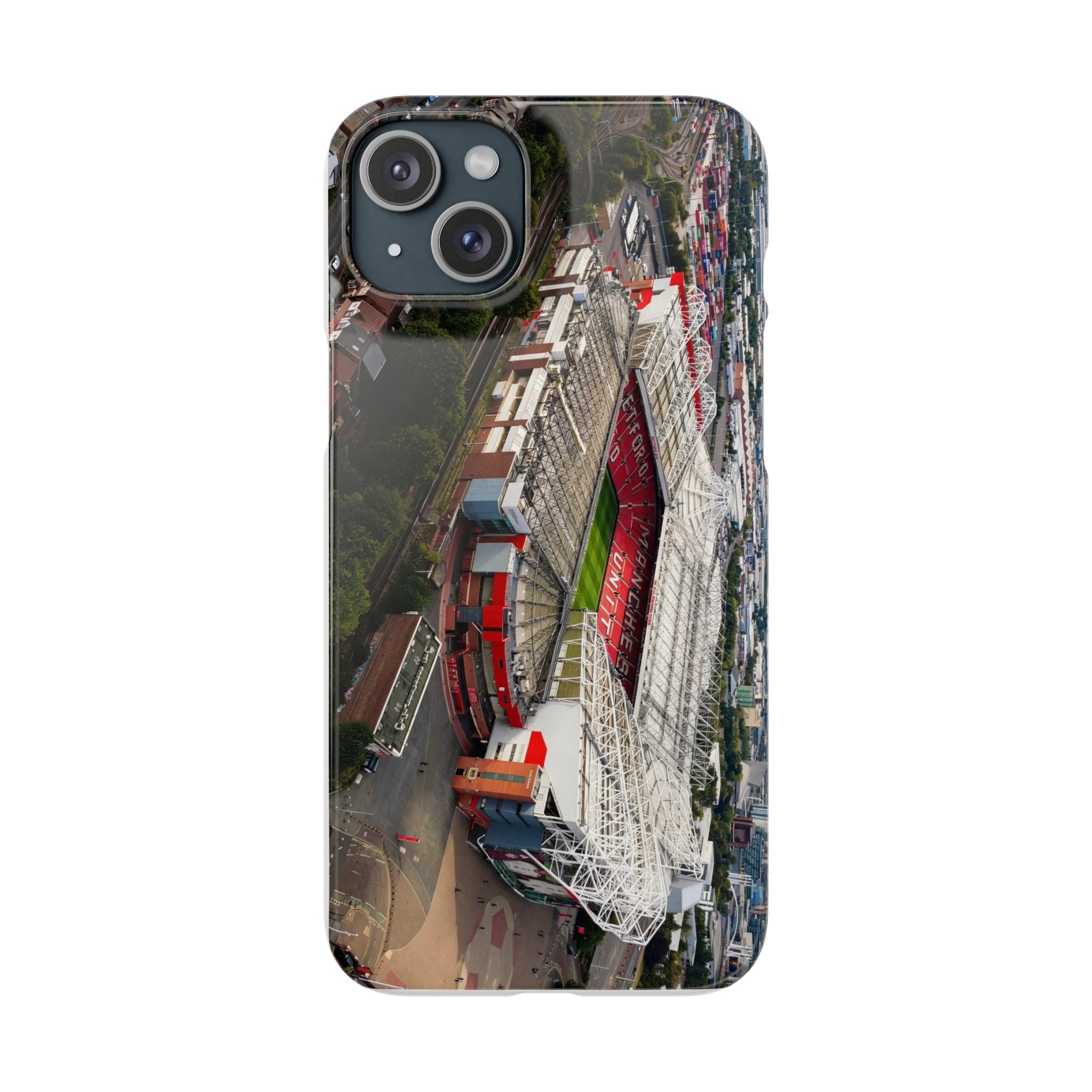 Manchester United, Old Trafford Print Phone Case.