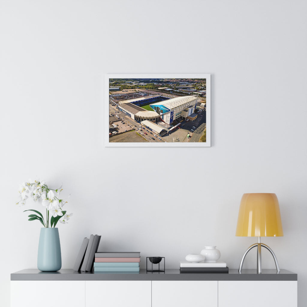 Elland Road Aerial Framed Poster — Leeds United Stadium Wall Art