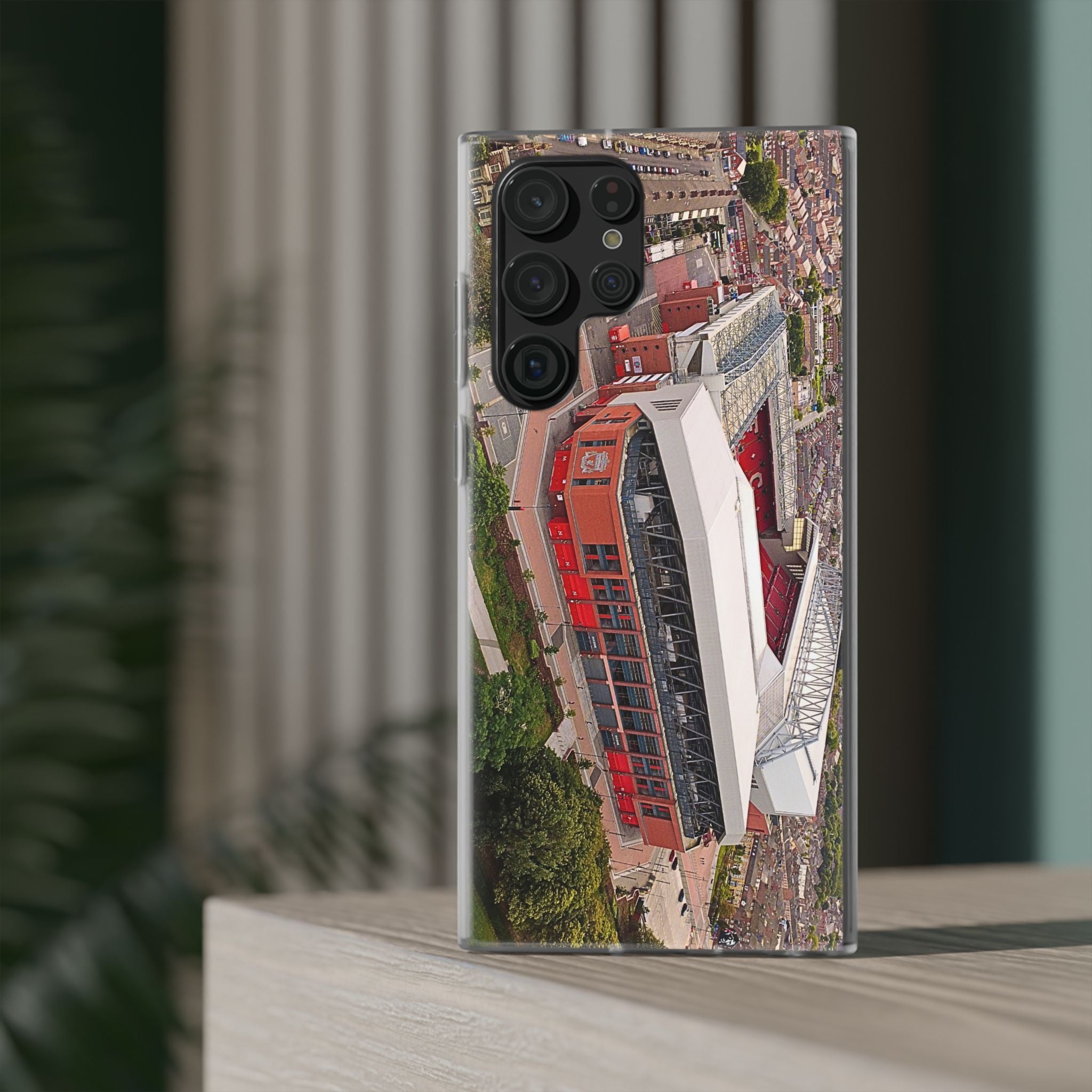 Liverpool Anfield Aerial Flexi Phone Case — Anfield Stadium Photo iPhone Cover