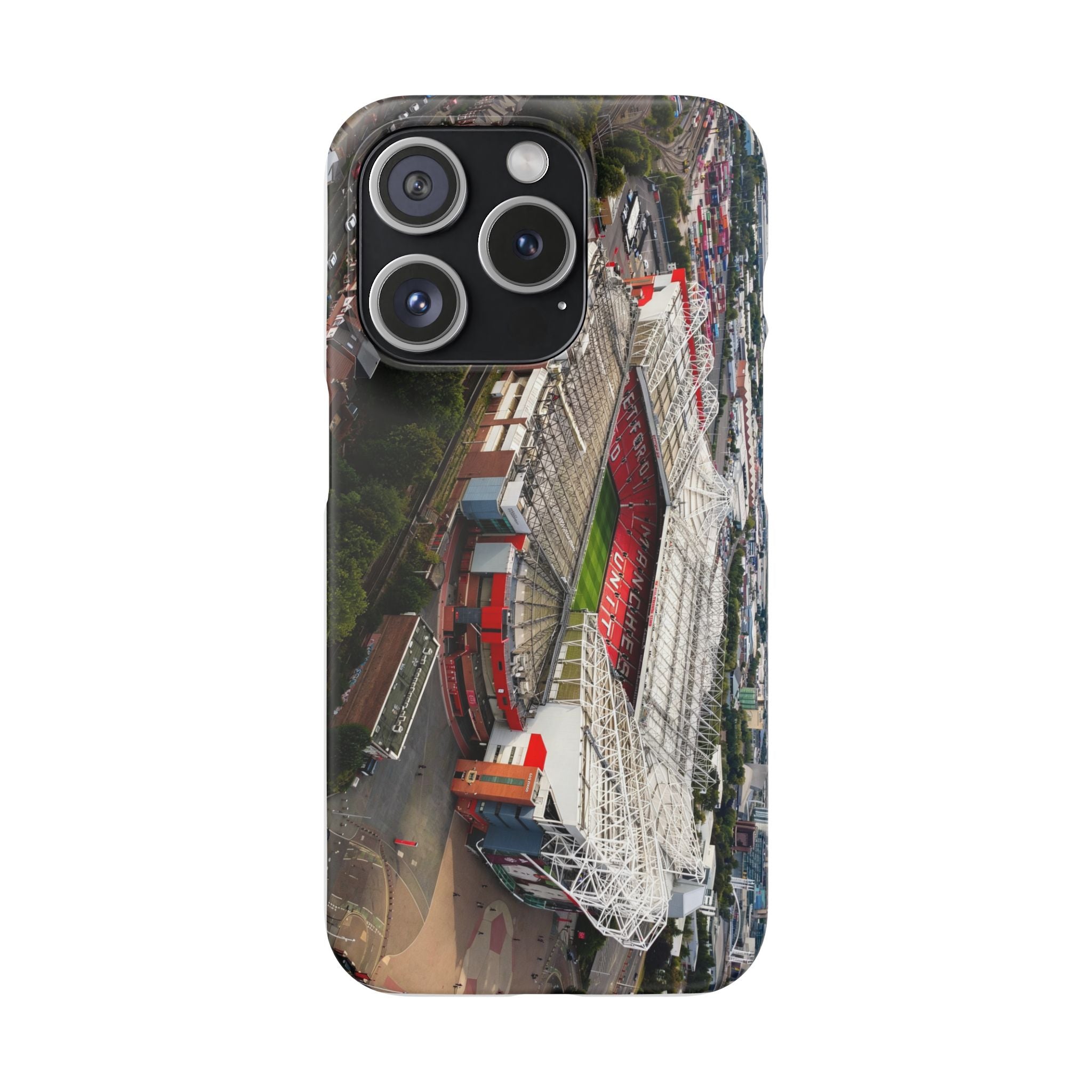 Manchester United, Old Trafford Print Phone Case.