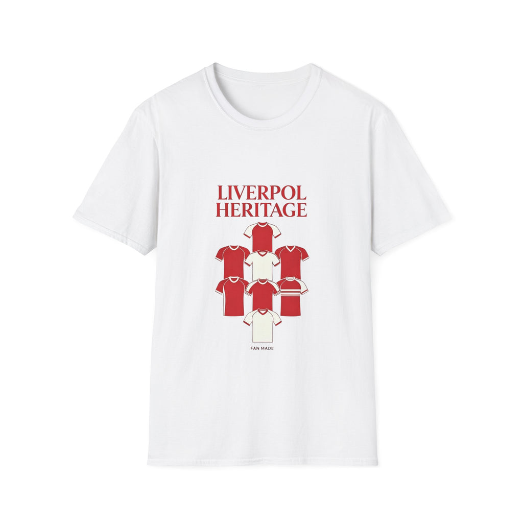 Liverpool Heritage Tee — Retro Football Shirt Collage