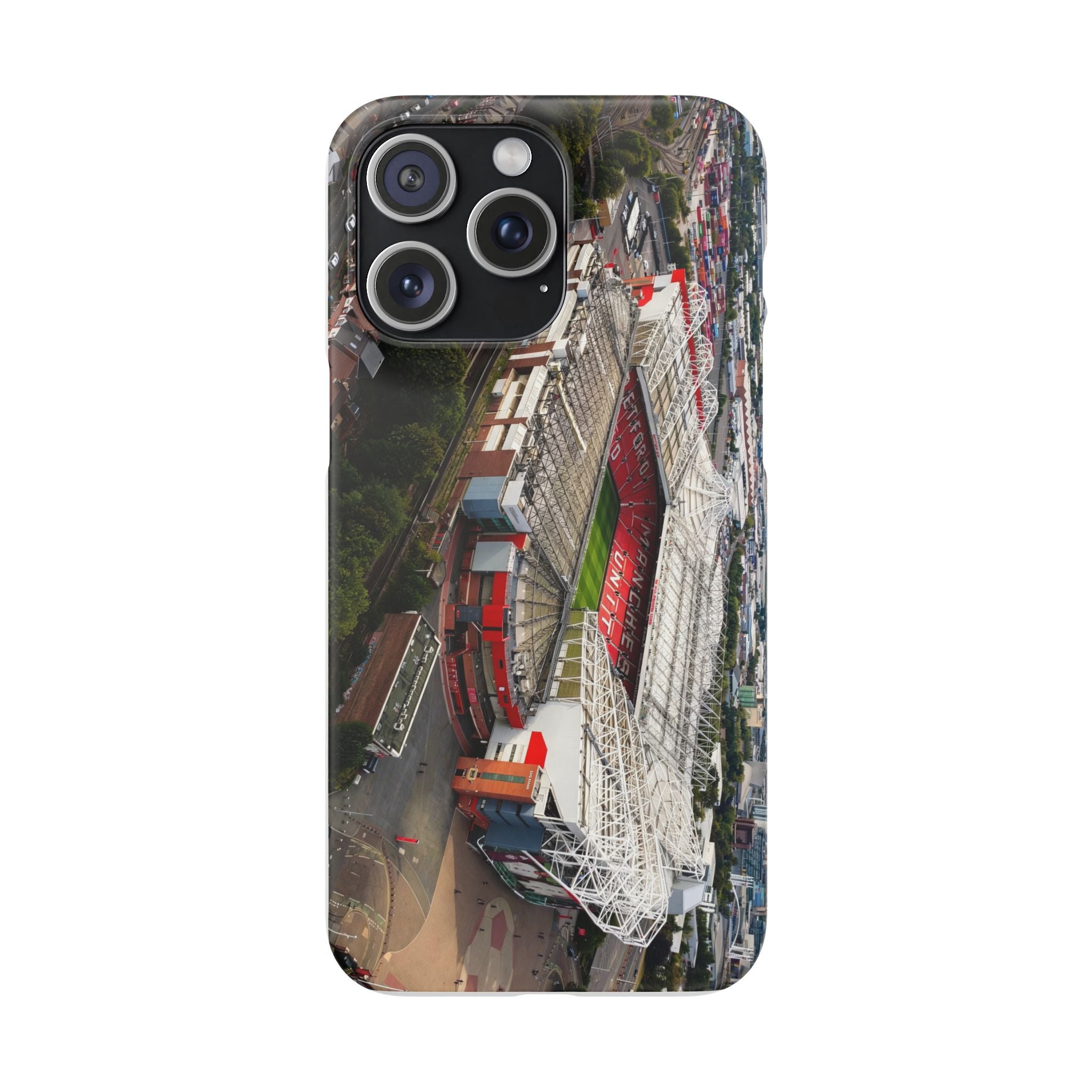 Manchester United, Old Trafford Print Phone Case.