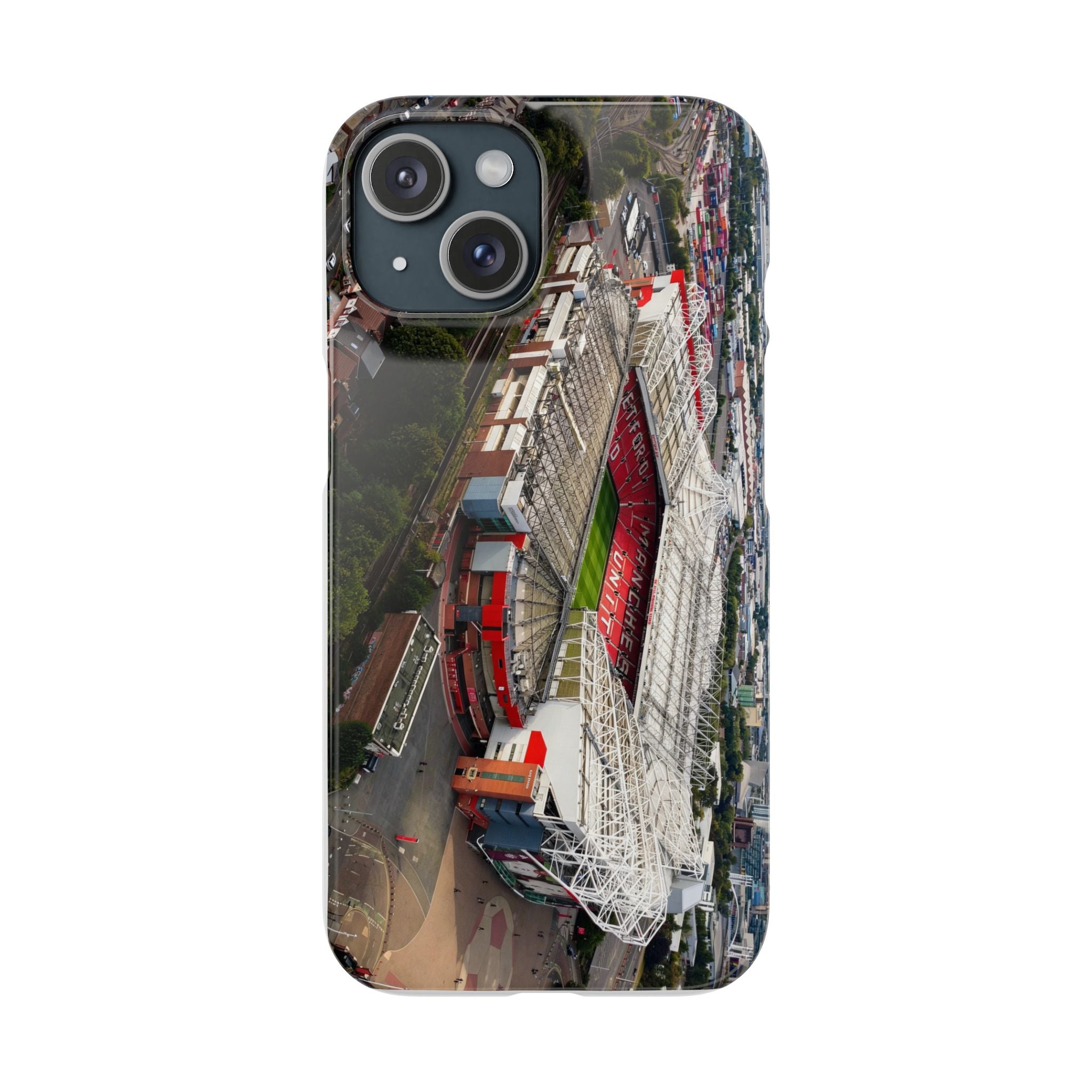 Manchester United, Old Trafford Print Phone Case.