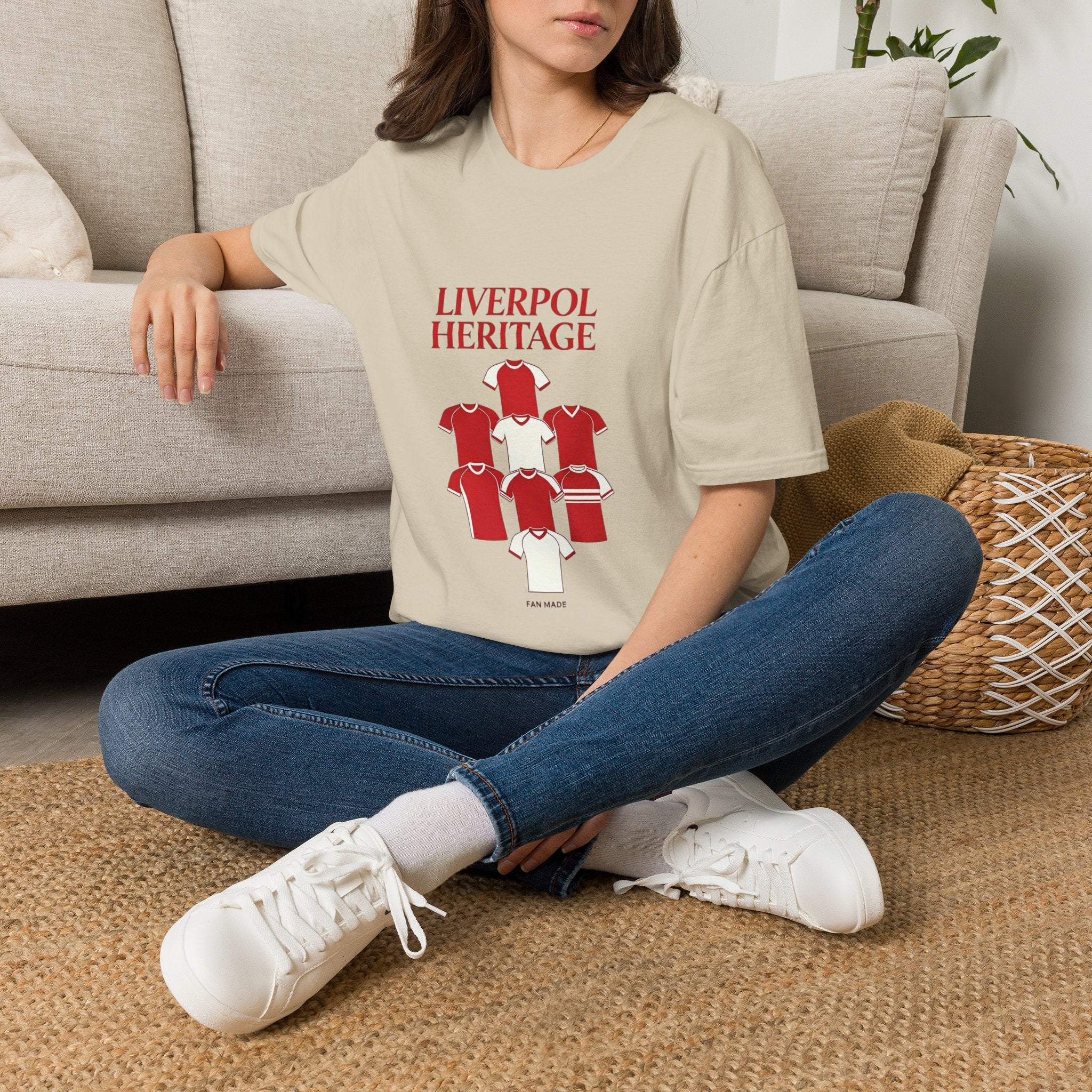Liverpool Heritage Tee — Retro Football Shirt Collage