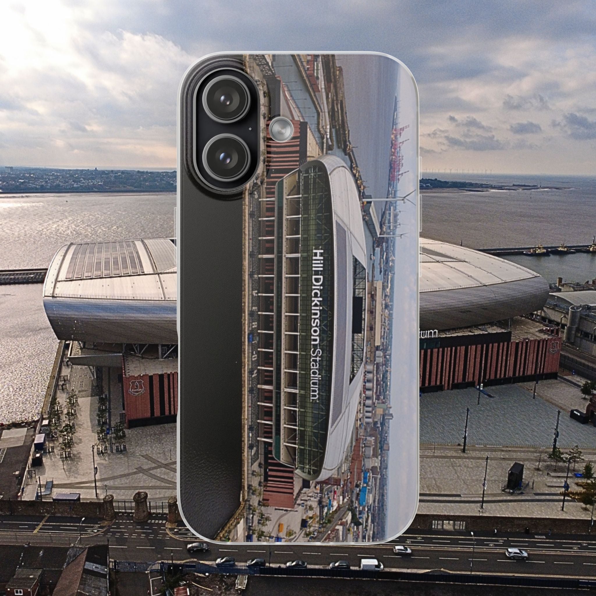 Everton FC — Hill Dickinson Stadium Flexi Phone Case — Bramley-Moore Dock