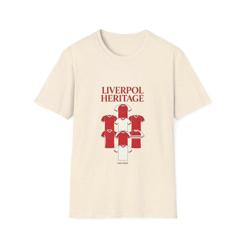 Liverpool Heritage Tee — Retro Football Shirt Collage