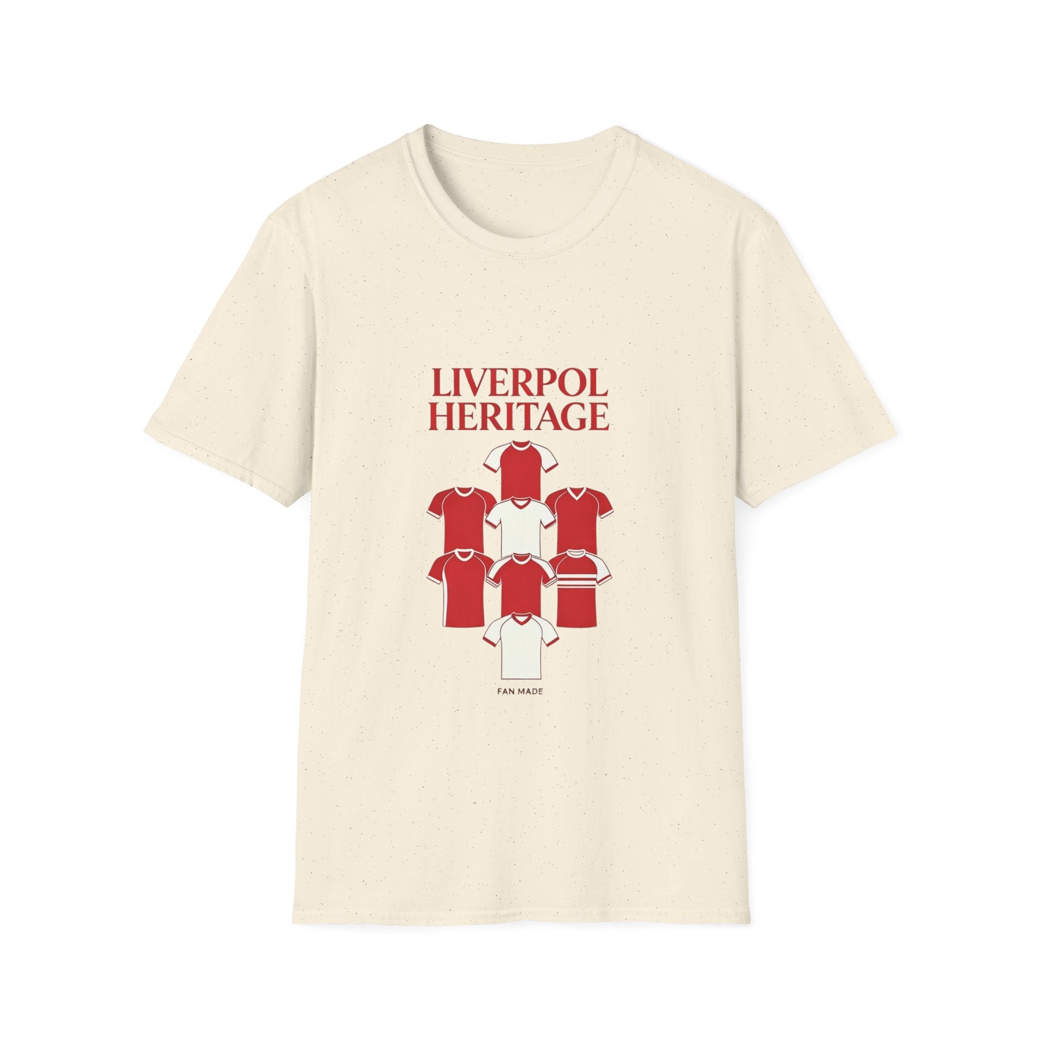 Liverpool Heritage Tee — Retro Football Shirt Collage