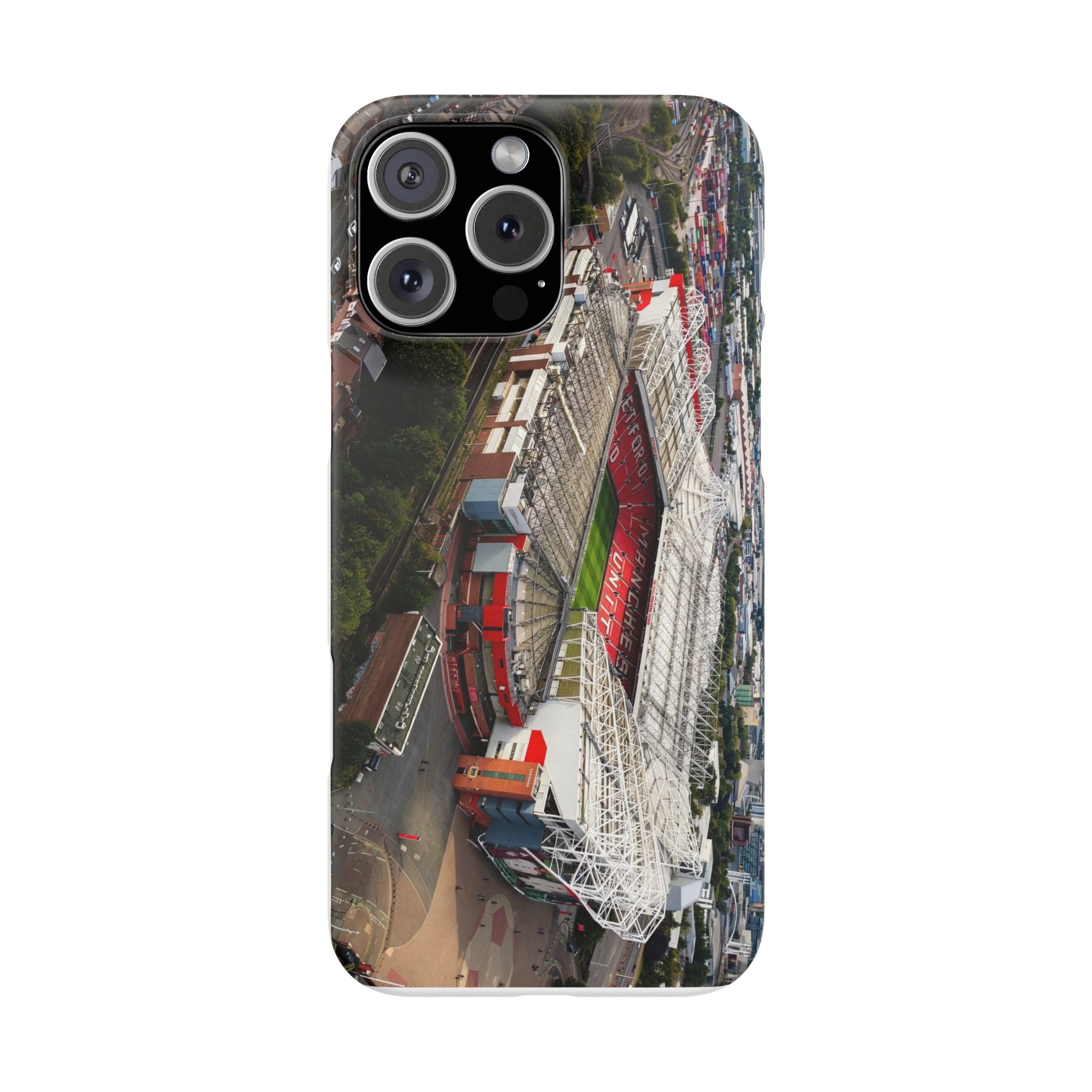 Manchester United, Old Trafford Print Phone Case.