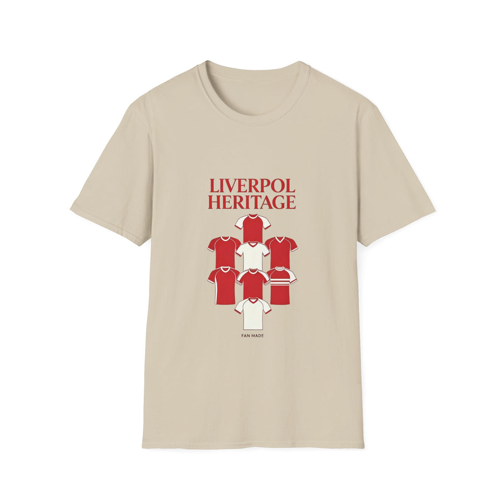 Liverpool Heritage Tee — Retro Football Shirt Collage
