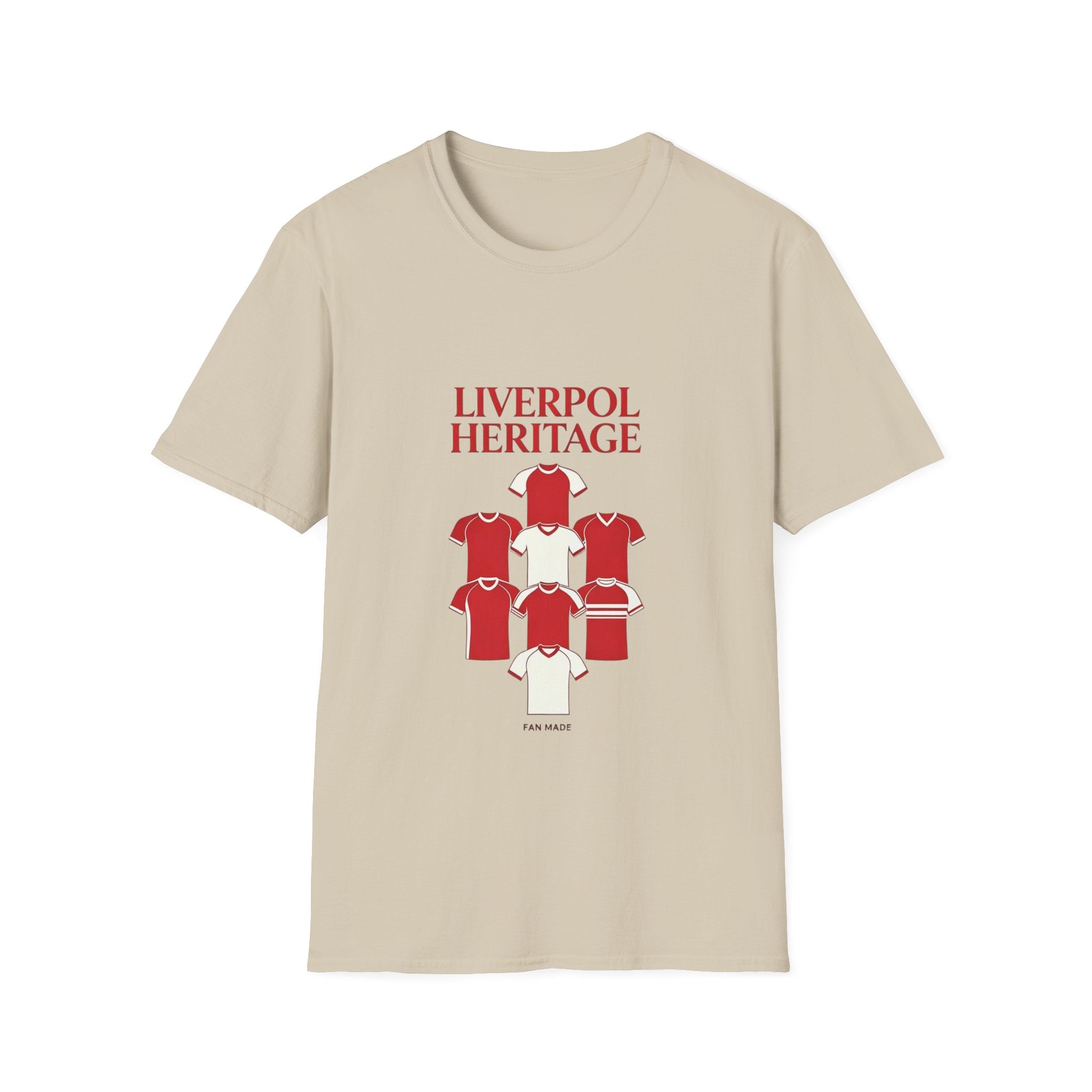 Liverpool Heritage Tee — Retro Football Shirt Collage