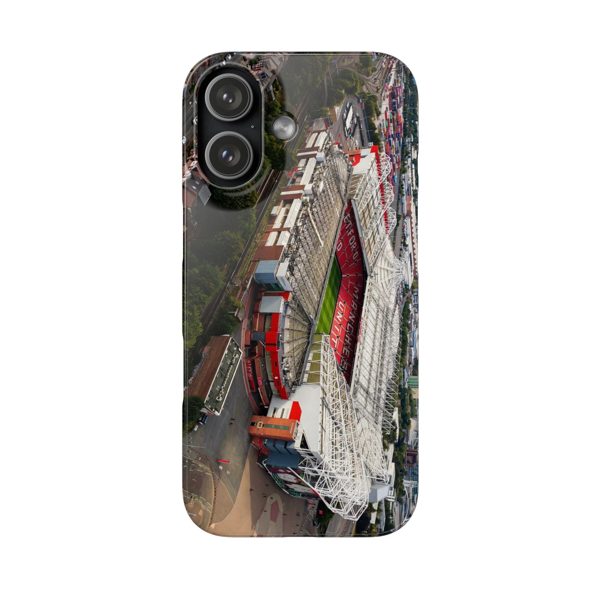 Manchester United, Old Trafford Print Phone Case.