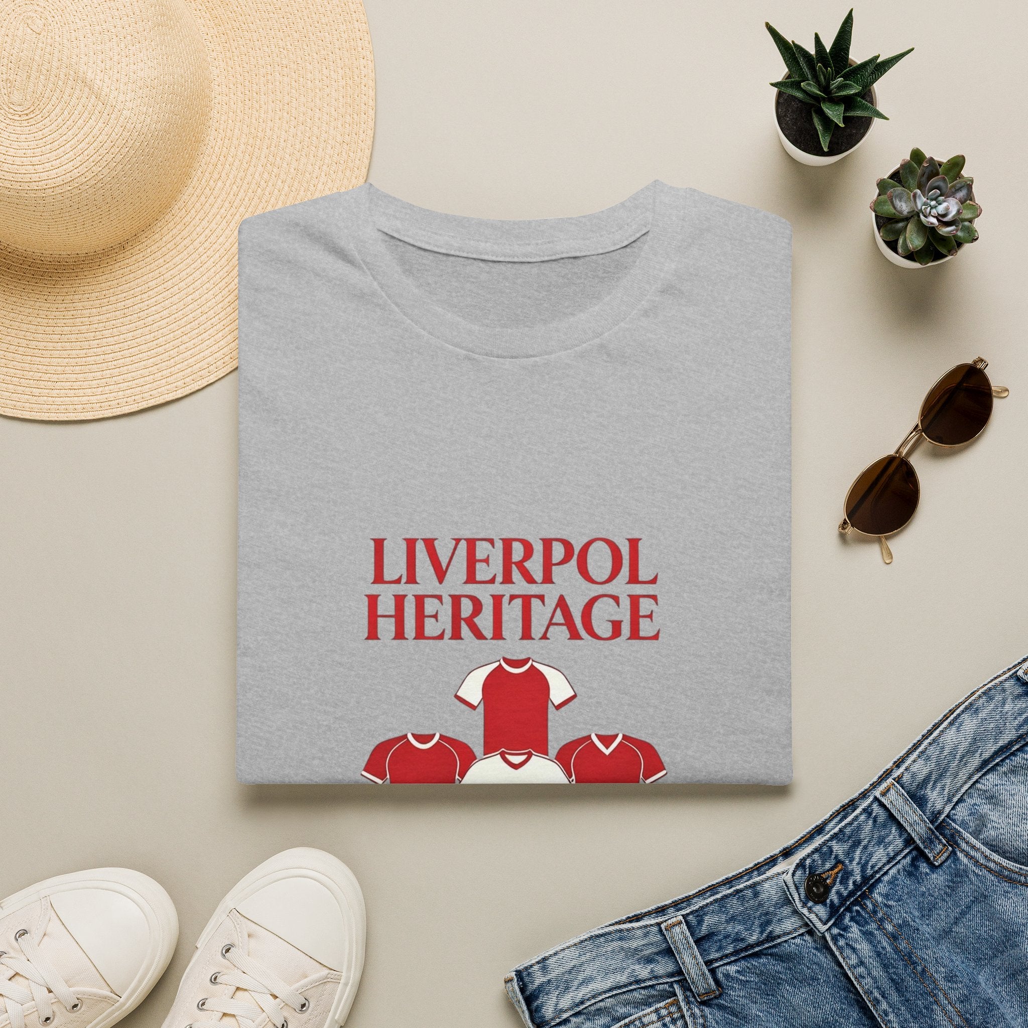 Liverpool Heritage Tee — Retro Football Shirt Collage