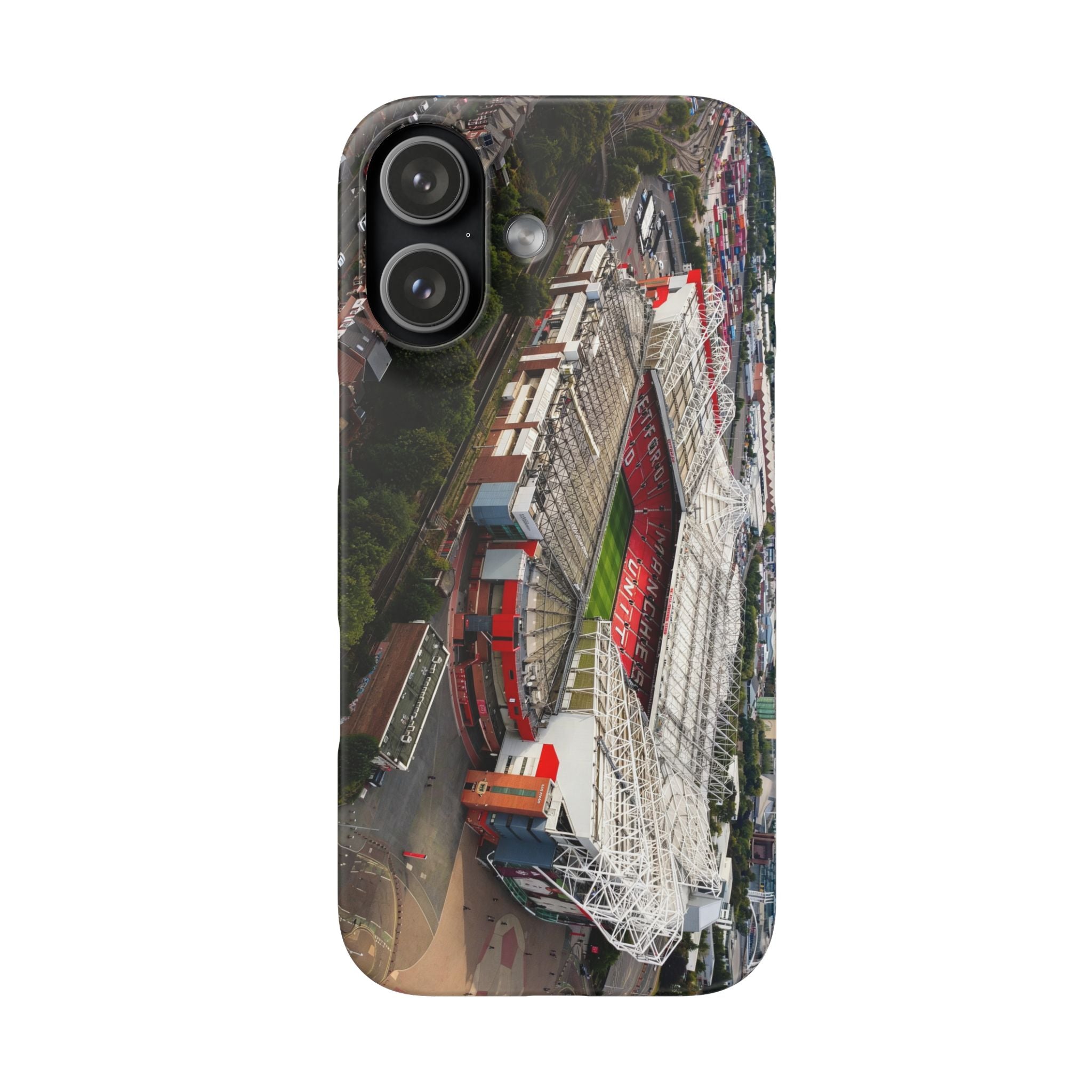 Manchester United, Old Trafford Print Phone Case.
