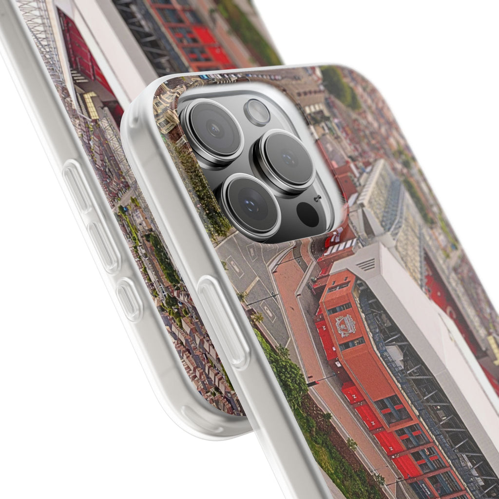 Liverpool Anfield Aerial Flexi Phone Case — Anfield Stadium Photo iPhone Cover