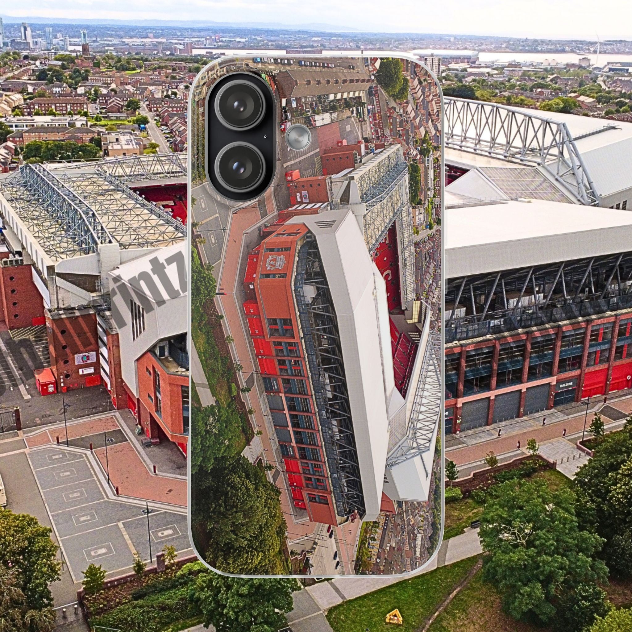 Liverpool Anfield Aerial Flexi Phone Case — Anfield Stadium Photo iPhone Cover