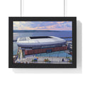 Framed Hill Dickinson Stadium Sunset Print — Liverpool Iconic Stadium Wall Art — Premium Quality Sports Poster — Ready to Hang
