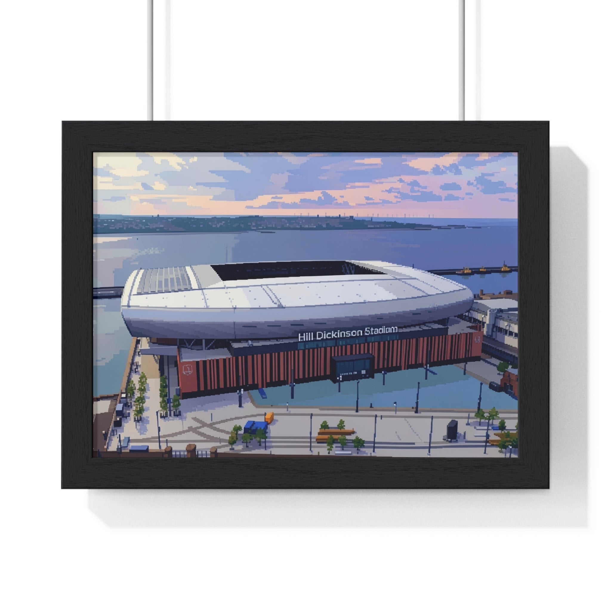 Framed Hill Dickinson Stadium Sunset Print — Liverpool Iconic Stadium Wall Art — Premium Quality Sports Poster — Ready to Hang