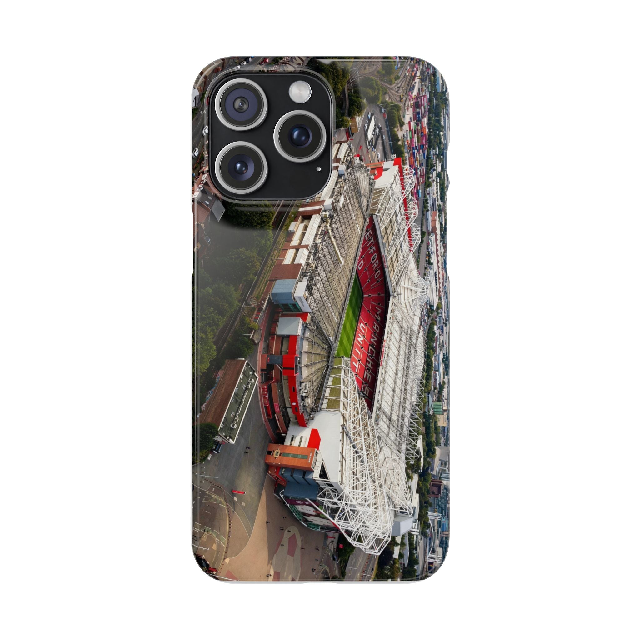 Manchester United, Old Trafford Print Phone Case.