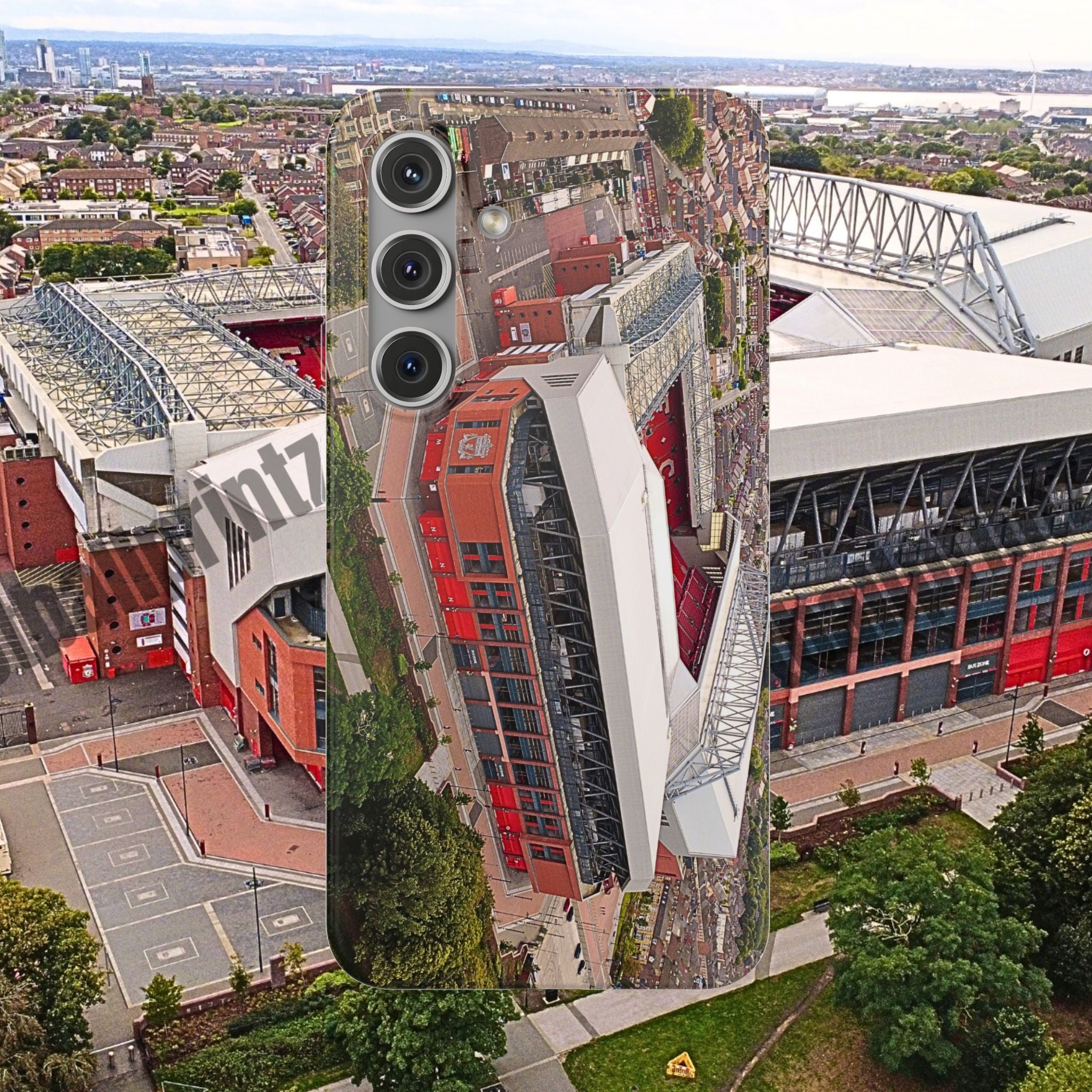 Liverpool Anfield Aerial Flexi Phone Case — Anfield Stadium Photo iPhone Cover