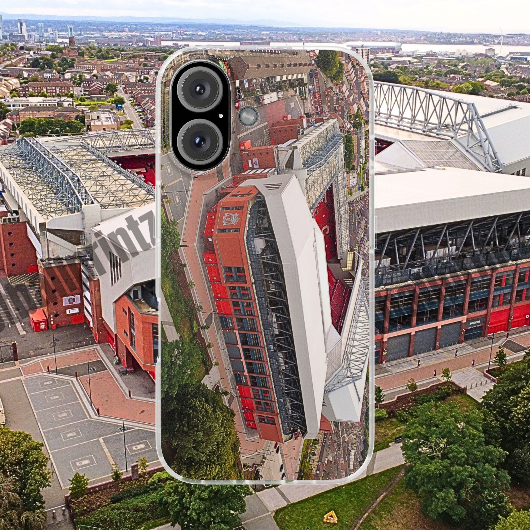 Liverpool Anfield Aerial Flexi Phone Case — Anfield Stadium Photo iPhone Cover