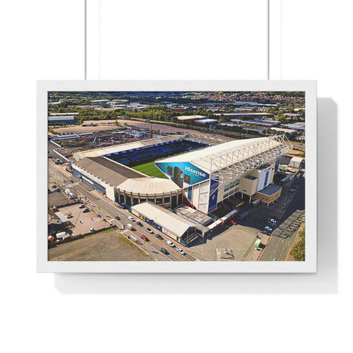 Elland Road Aerial Framed Poster — Leeds United Stadium Wall Art