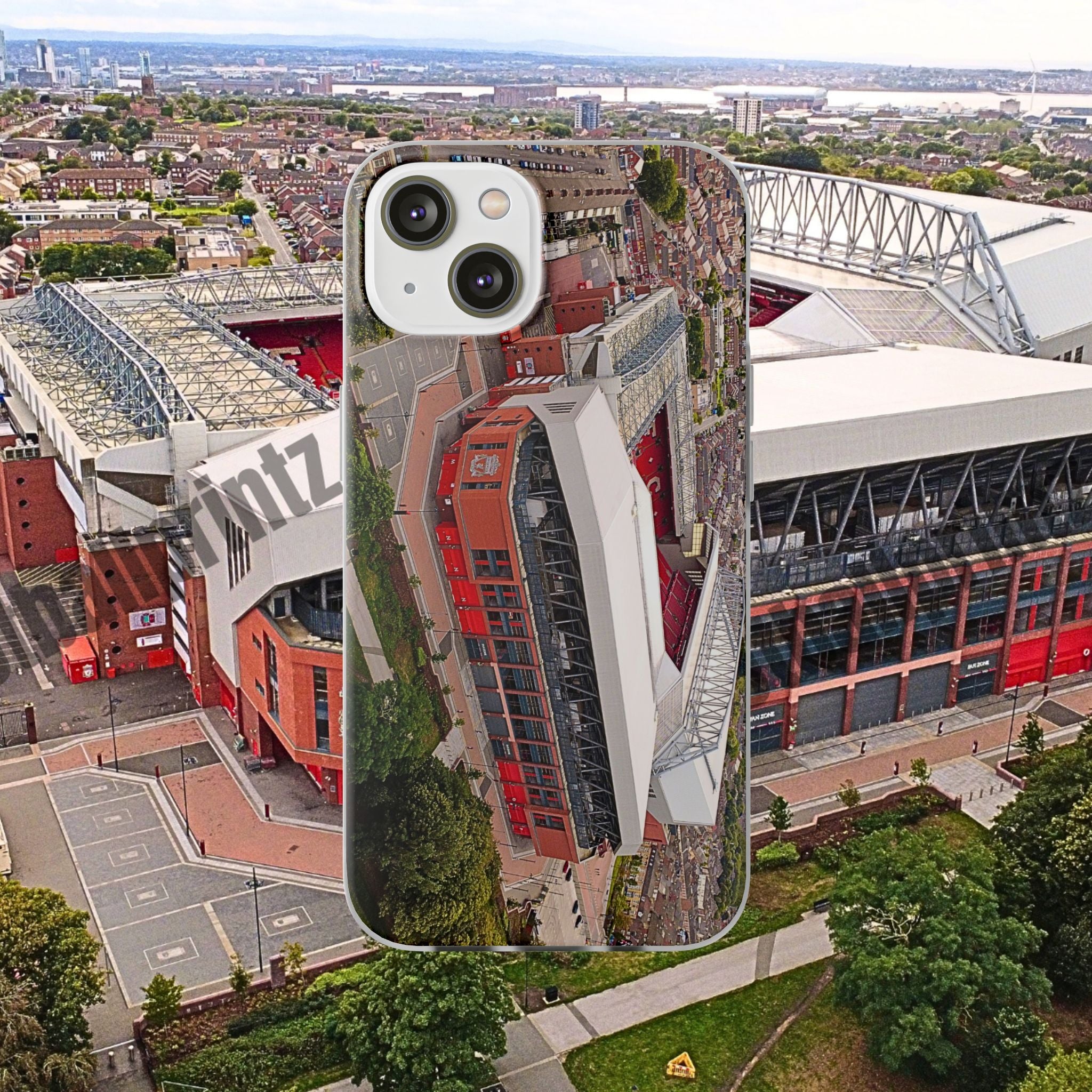 Liverpool Anfield Aerial Flexi Phone Case — Anfield Stadium Photo iPhone Cover