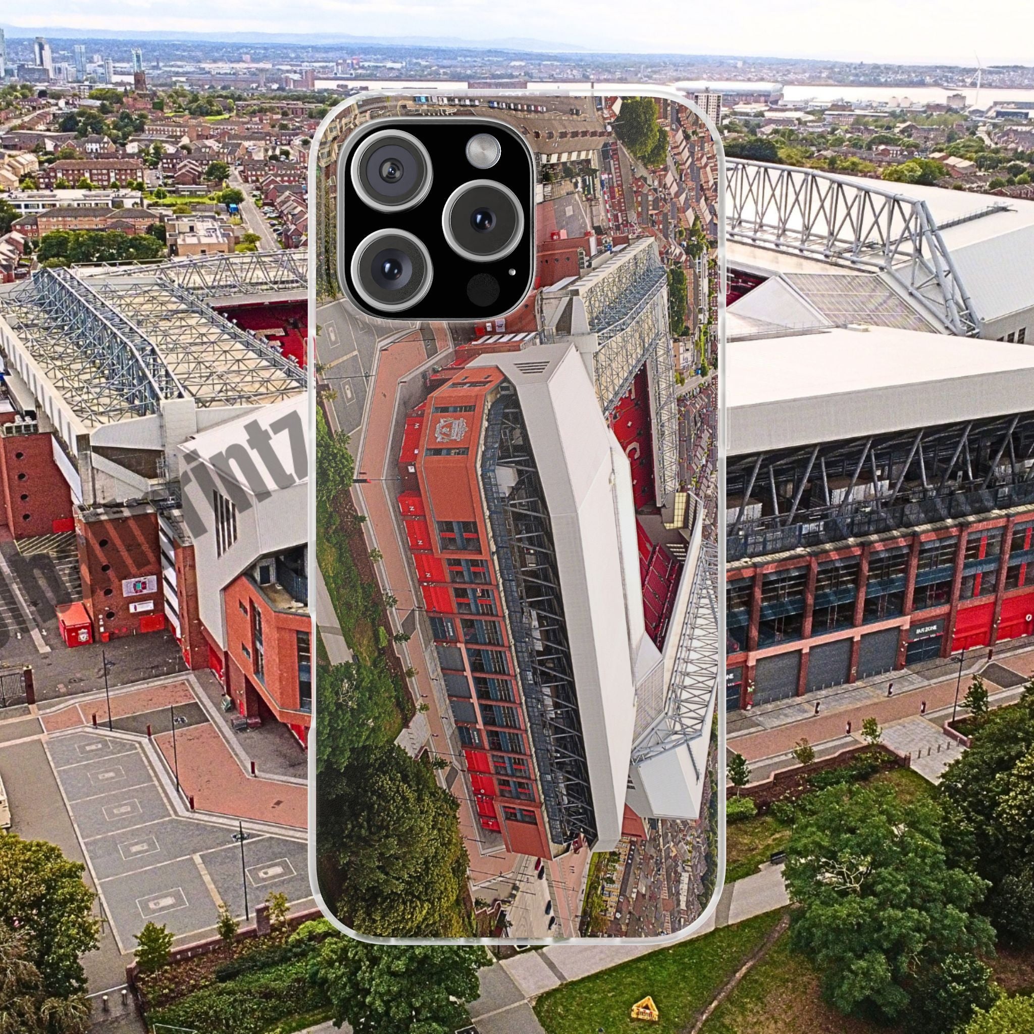 Liverpool Anfield Aerial Flexi Phone Case — Anfield Stadium Photo iPhone Cover