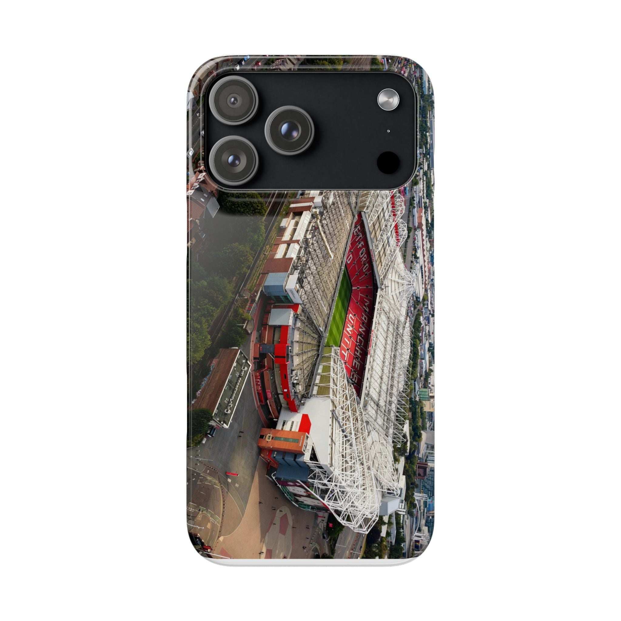 Manchester United, Old Trafford Print Phone Case.