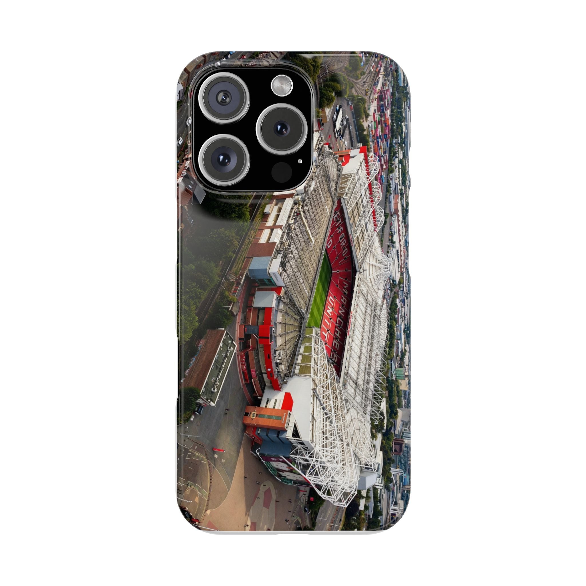 Manchester United, Old Trafford Print Phone Case.