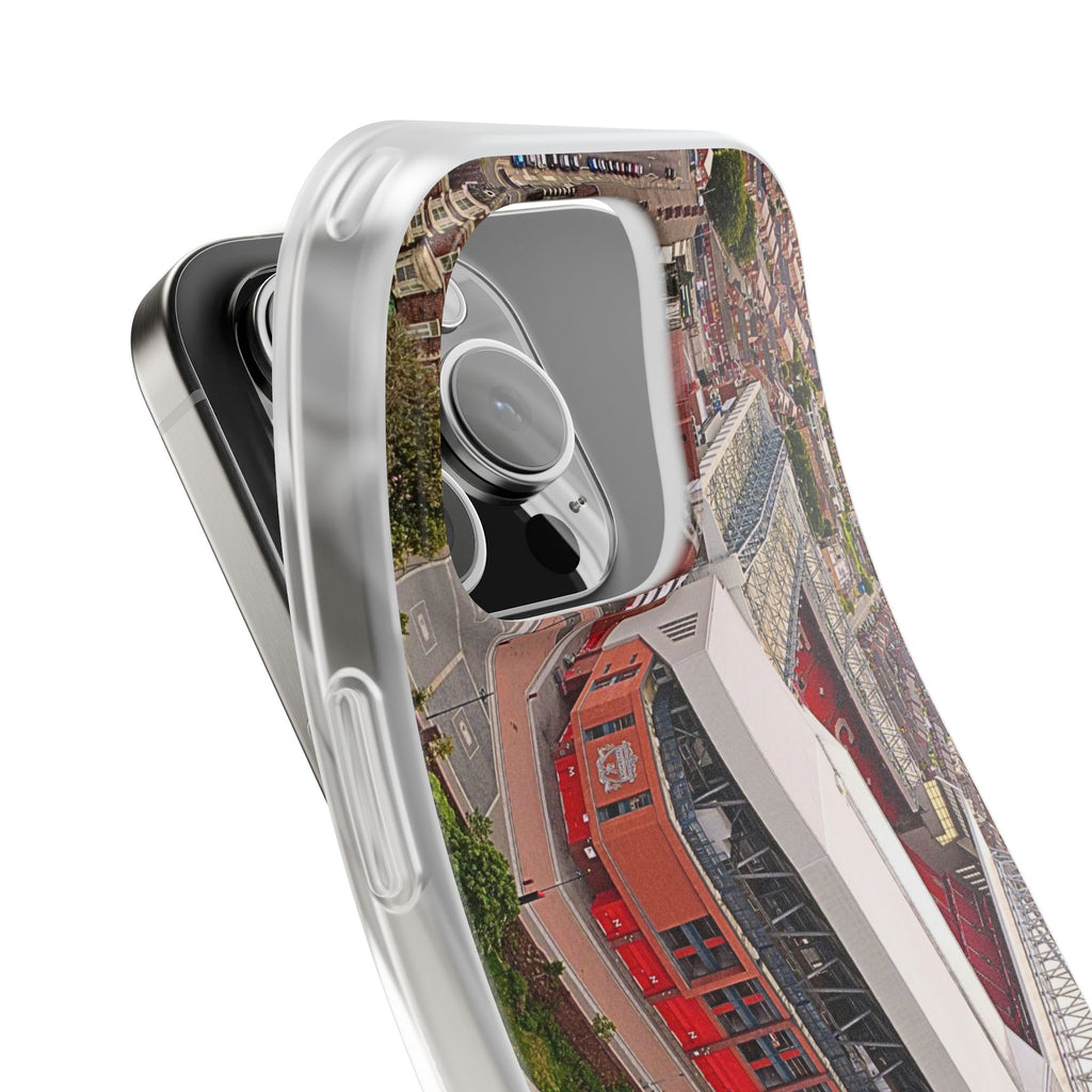 Liverpool Anfield Aerial Flexi Phone Case — Anfield Stadium Photo iPhone Cover
