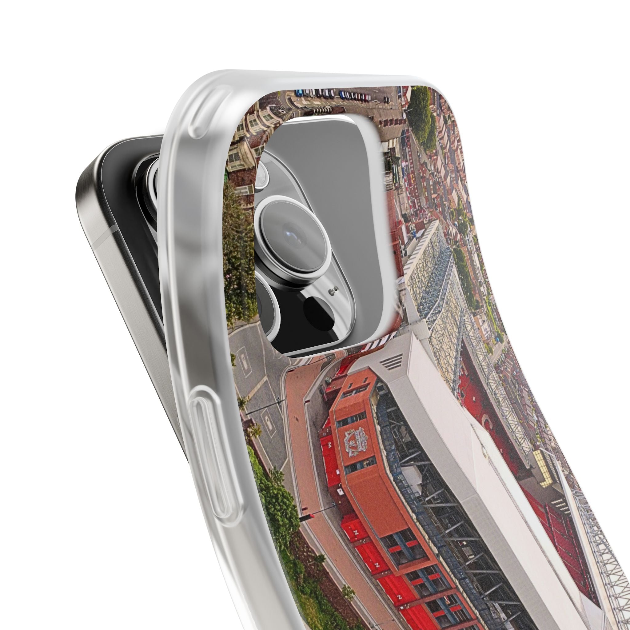 Liverpool Anfield Aerial Flexi Phone Case — Anfield Stadium Photo iPhone Cover