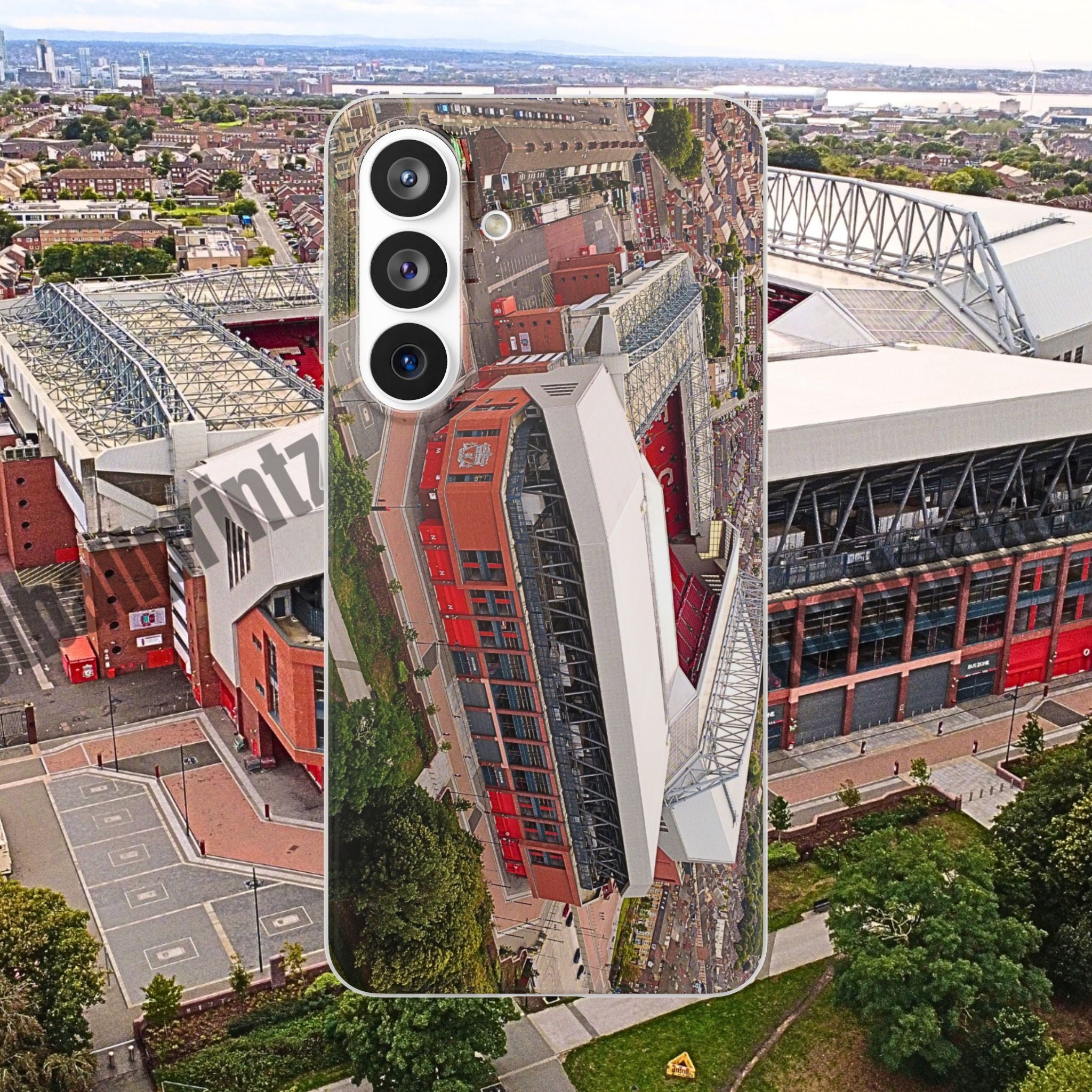 Liverpool Anfield Aerial Flexi Phone Case — Anfield Stadium Photo iPhone Cover